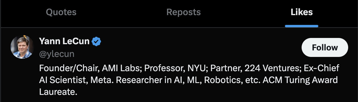 Yann LeCun liked our post